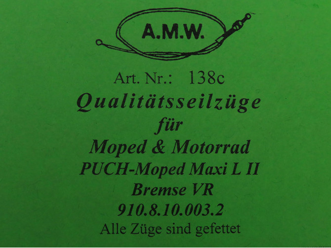 Bowdenzug Puch Maxi L2 Bremszug vorne A.M.W.  product